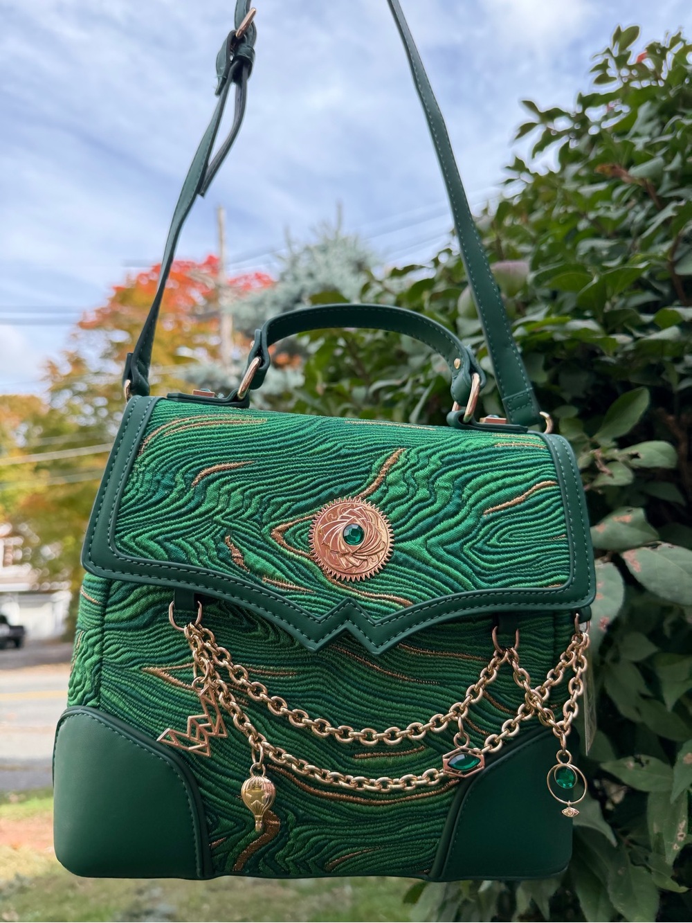 Wicked Our Universe Emerald Oz Satchel Green Crossbody Bag NWT
